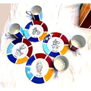 1994 Looney Tunes Espresso Cup & Saucer Set Warner Bros. Studio